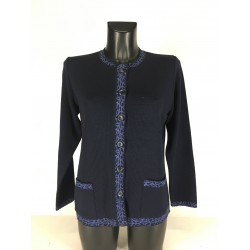 Cardigan Laine Marine