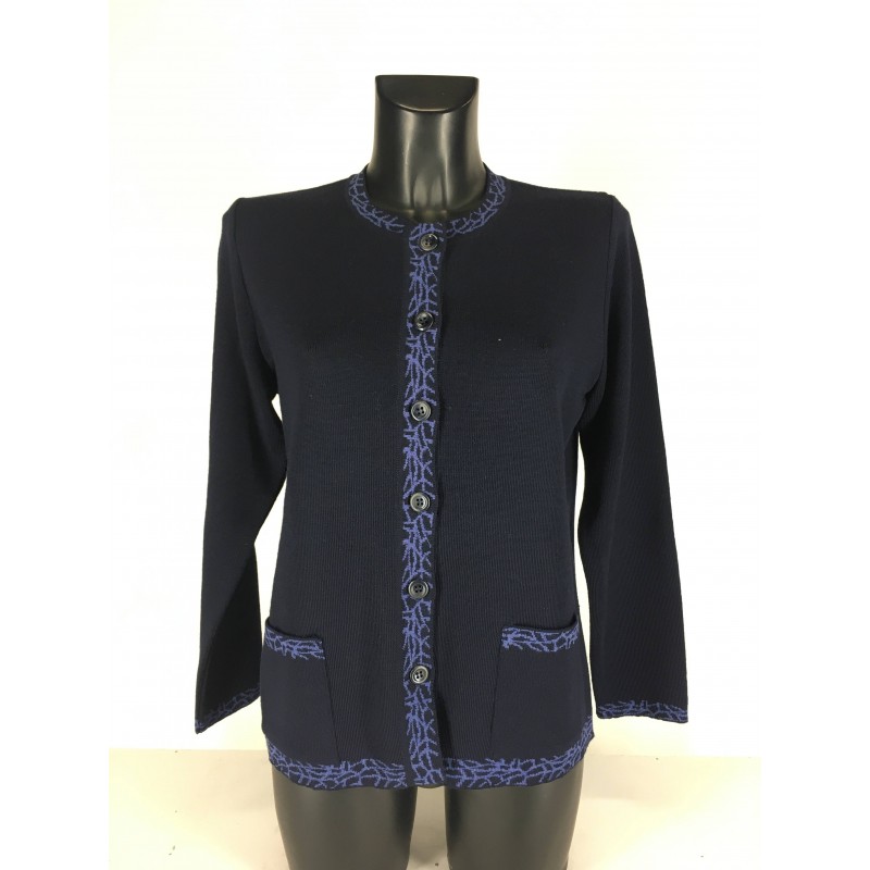 Cardigan Laine Marine
