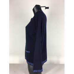 Cardigan Laine Marine