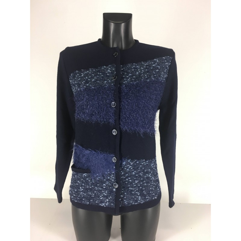 Cardigan Laine Marine