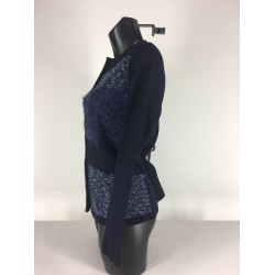 Cardigan Laine Marine