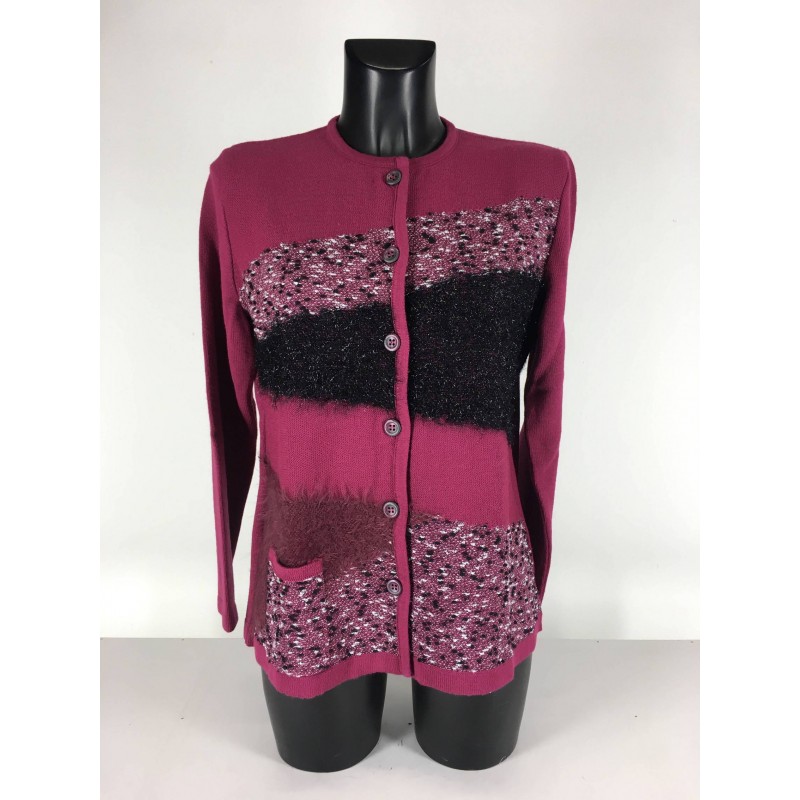 Cardigan Laine Pourpre
