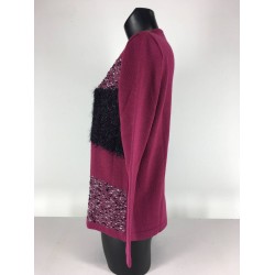 Cardigan Laine Pourpre