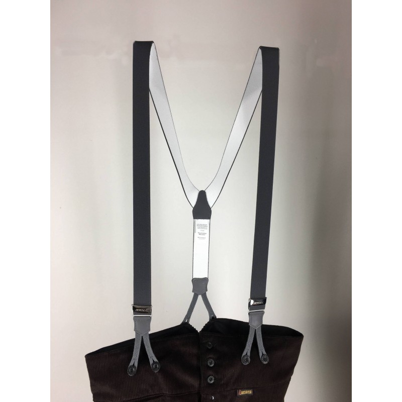 Bretelles boutons Hercule Gris