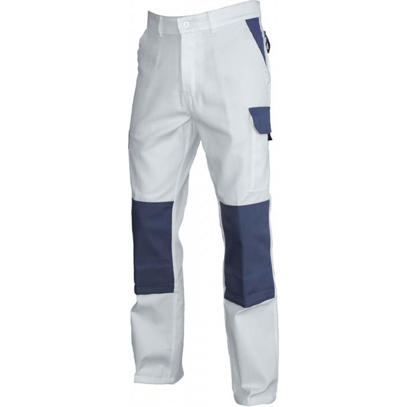 Pantalon Platrier Blanc Gris