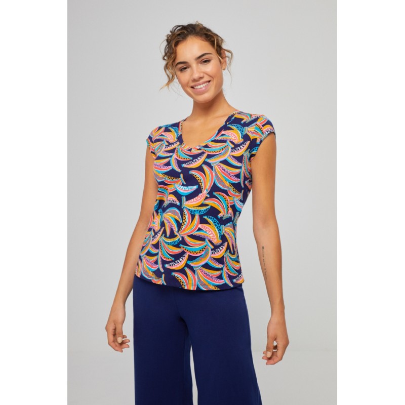 T-shirt Lyocell Coton