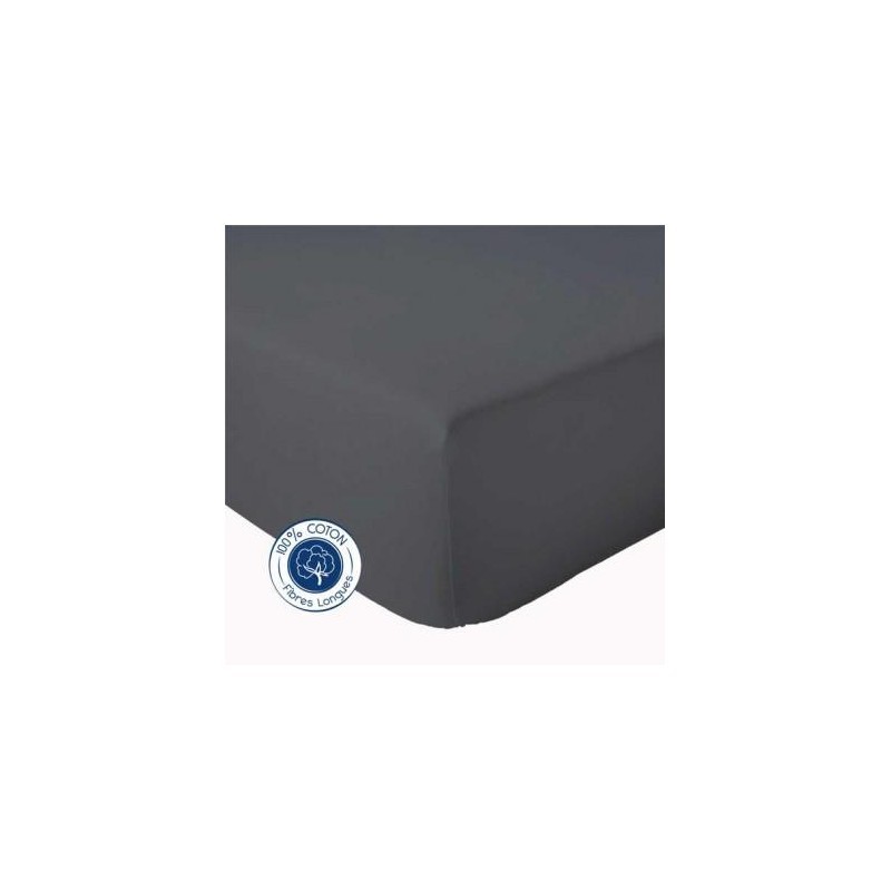 Drap Housse Carbone 140x190 - Bt 23cm