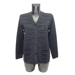 Gilet Noir Acrylique Laine