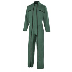 Combinaison 2 Fermetures Polyester/Coton Vert