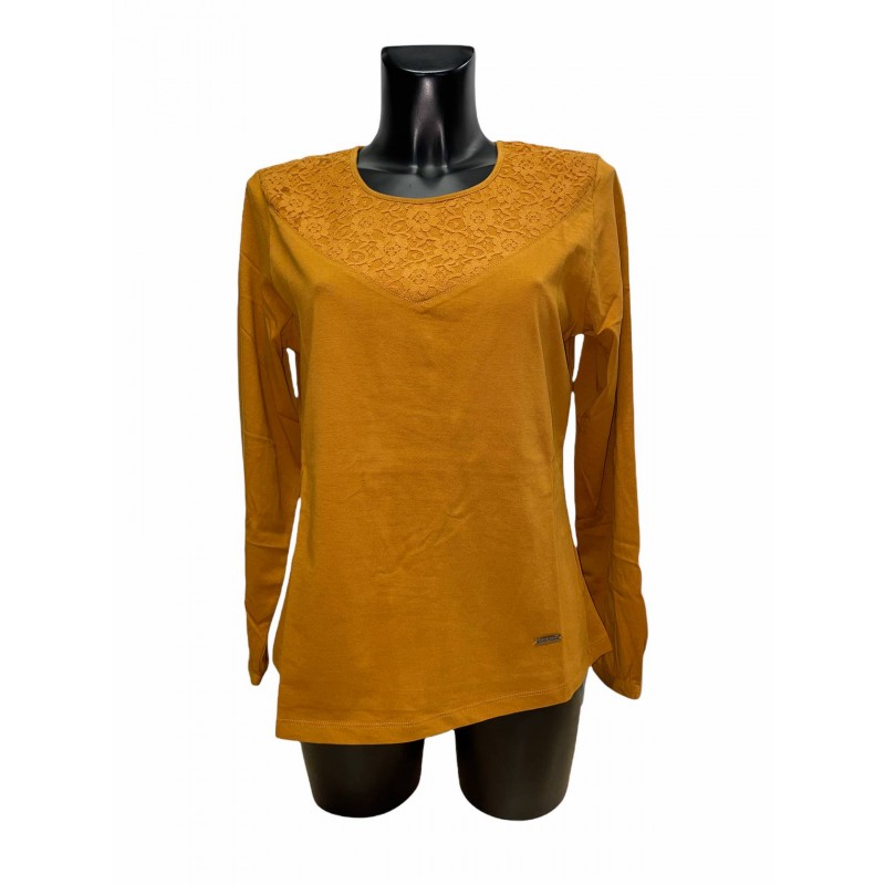 T-shirt Coton Moutarde