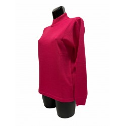 Pull Cheminé Laine Acrylique Fuschia