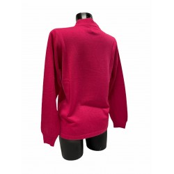 Pull Cheminé Laine Acrylique Fuschia