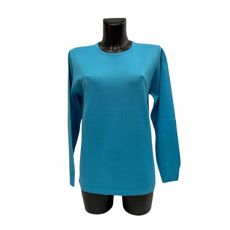 Pull Laine Acrylique Turquoise