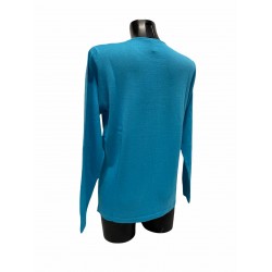 Pull Laine Acrylique Turquoise
