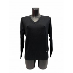 Pull Coton Viscose Noir