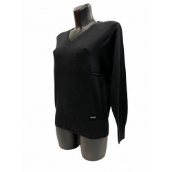 Pull Coton Viscose Noir
