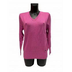 Pull Coton Viscose Rose