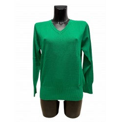 Pull Coton Viscose Vert