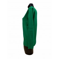 Pull Coton Viscose Vert
