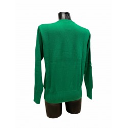Pull Coton Viscose Vert