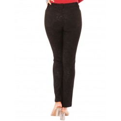 Pantalon Peau de Pêche Imprimé Noir