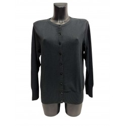 Cardigan Coton Viscose Noir