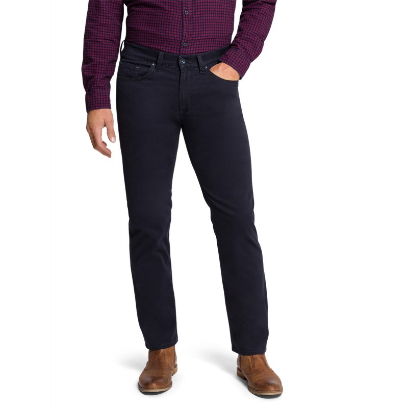 Pantalon Coton Elasthanne Marine