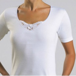 Chemise MC Blanc en Coton