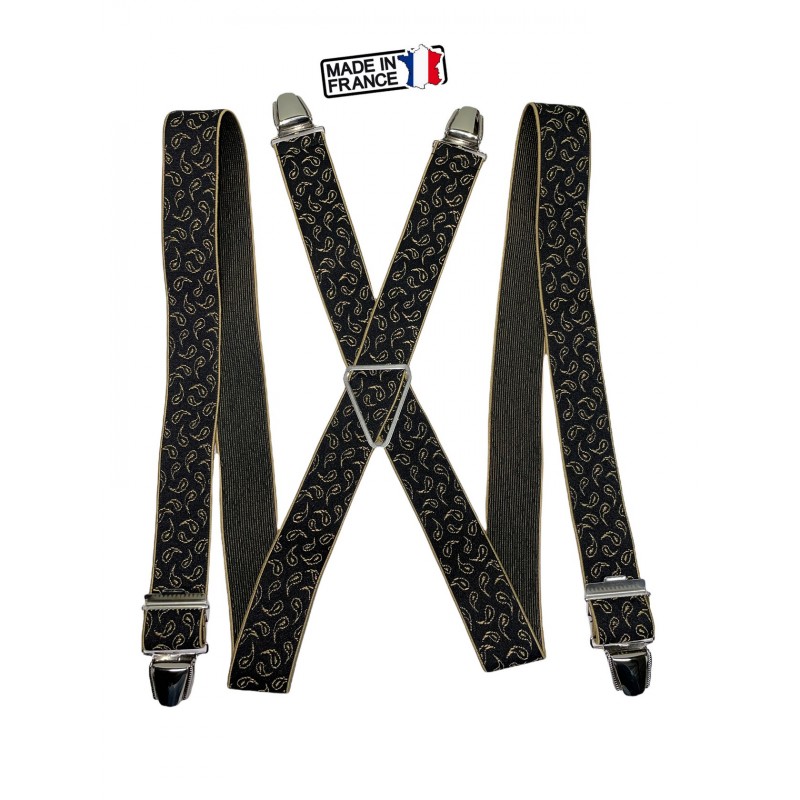 Bretelles Fantaisies Noir Or