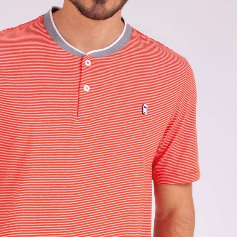 Pyjama court col tunisien en coton majoritaire