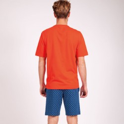 Pyjama court col rond Eminence en 100% coton
