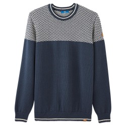 Pull motif Jacquard Marine