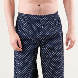 Pyjama long boutonné popeline 100% coton