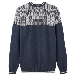 Pull motif Jacquard Marine