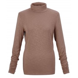 T-shirt Viscose Elasthanne Beige