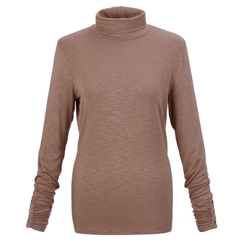 T-shirt Viscose Elasthanne Beige