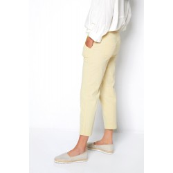 Pantacourt Toile Jaune