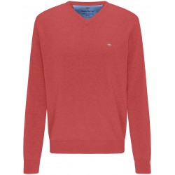Pull Col V 100% Coton Pastèque