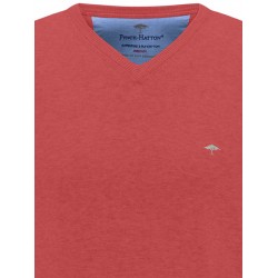Pull Col V 100% Coton Pastèque
