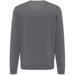 Pull Col V Coton Gris