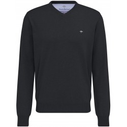 Pull Col V Coton Anthracite