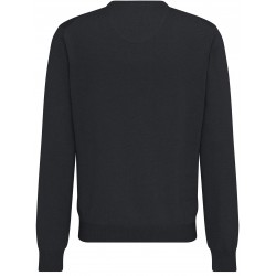 Pull Col V Coton Anthracite