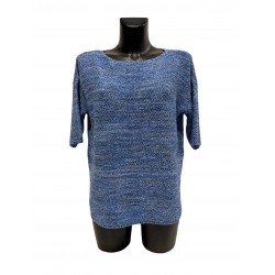 Pull Coton Acrylique Bleu