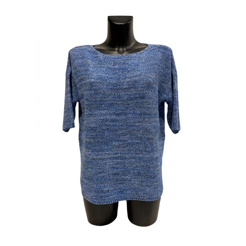 Pull Coton Acrylique Bleu