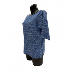 Pull Coton Acrylique Bleu