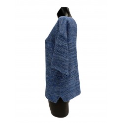 Pull Coton Acrylique Bleu