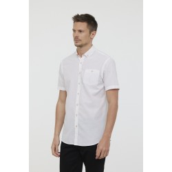 Chemisette Coton Lin blanc