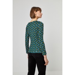 T-shirt ML fantaisie Vert