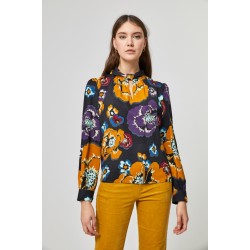 T-shirt ML fantaisie Noir
